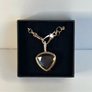 Gold triangular glass locket (multiple available upon request)